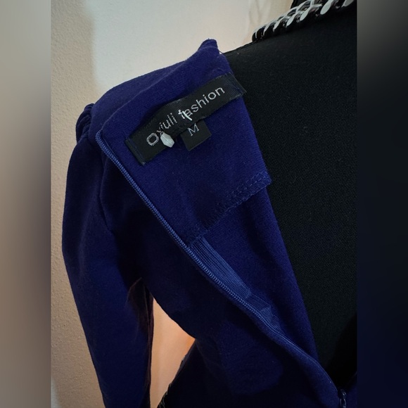 Oxiuli Women's Pencil Dress Blue•Size M - Picture 4 of 5